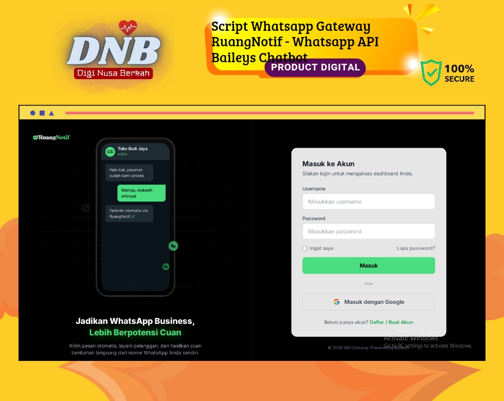 Script RuangNotif Whatsapp Gateway v1.0.0