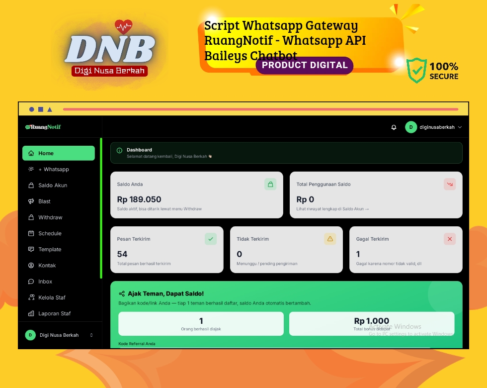Script RuangNotif Whatsapp Gateway v1.0.0