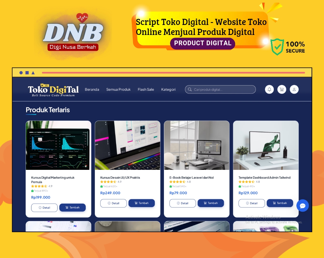 Script Toko Digital - Toko Online Produk Digital Framework Laravel