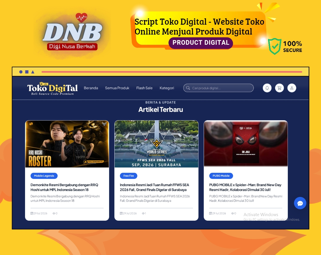 Script Toko Digital - Toko Online Produk Digital Framework Laravel