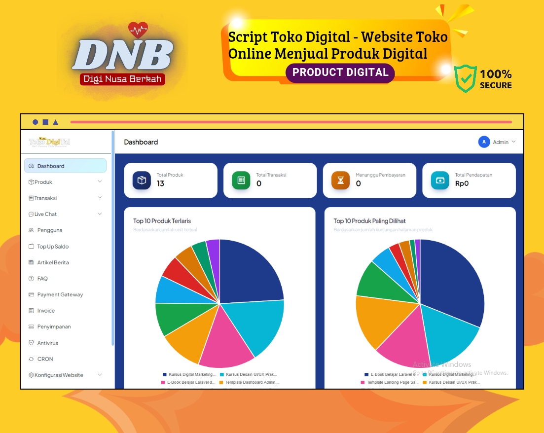 Script Toko Digital - Toko Online Produk Digital Framework Laravel