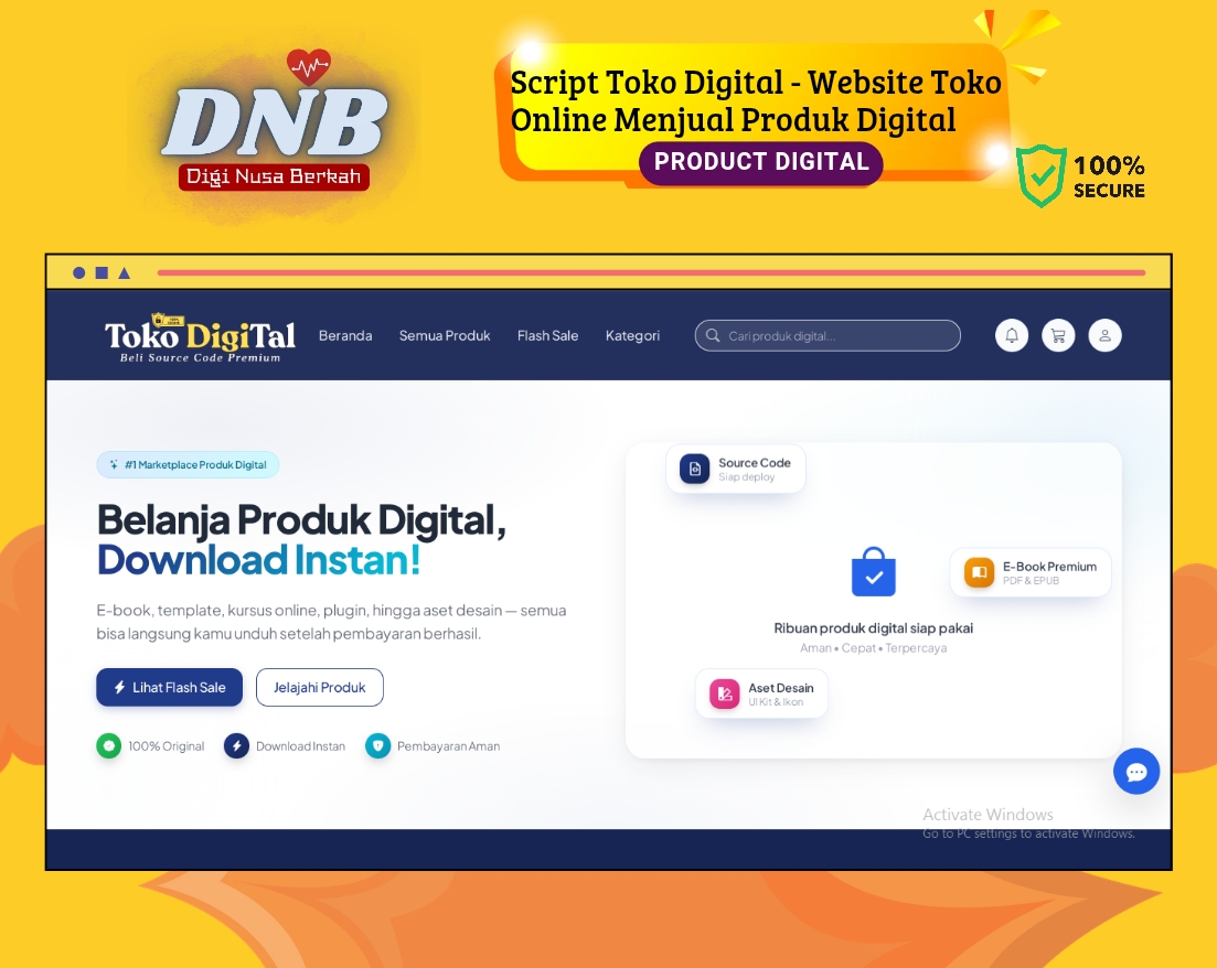 Script Toko Digital - Toko Online Produk Digital Framework Laravel